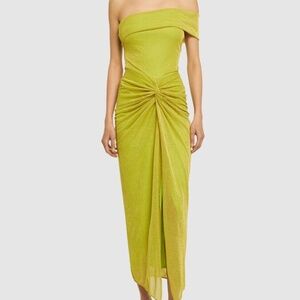 NWT Baobab Lime Green One Shoulder Aria Dress Small